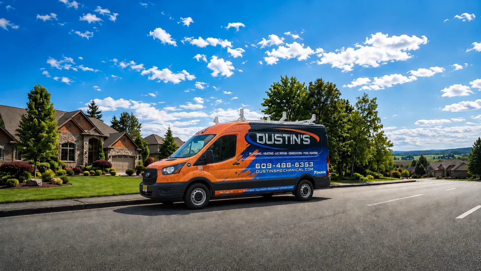Dustin's service van